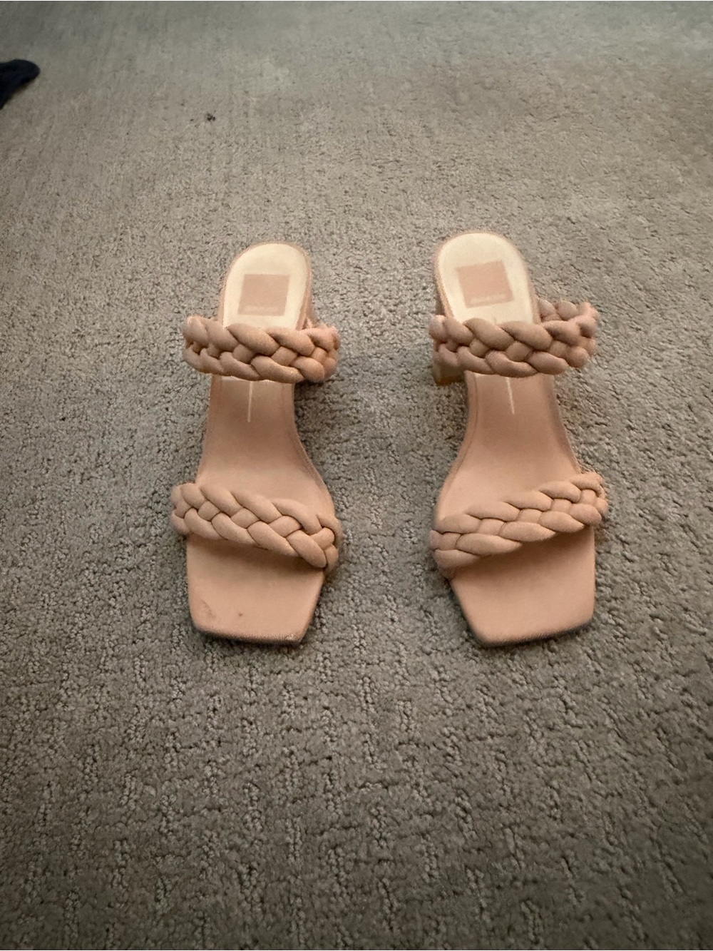 Dolce Vita Girls Braided Double-Strap Slide Sandals in Nude